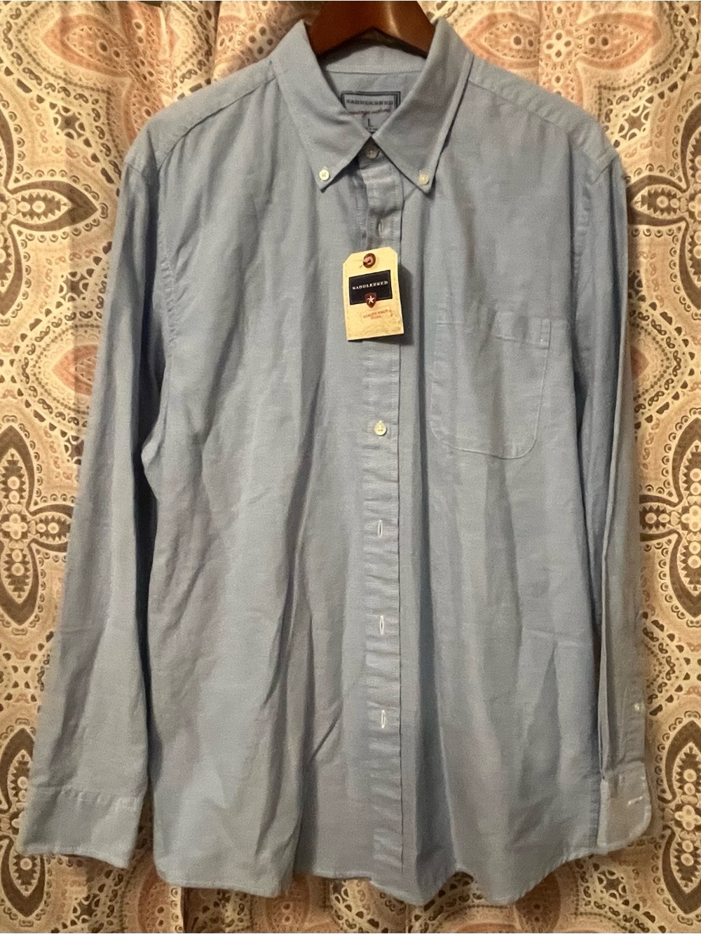 Saddlebred Light Blue Button-Down Dress Shirt